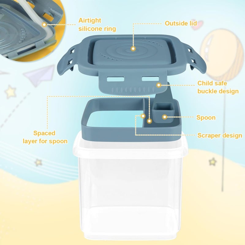 accmor Formula Dispenser On The Go, Formula Container to Go, Portable Milk Powder Kids Snack Container with Scoop for Infant Toddler Travel Outdoor Picnic - Image 3